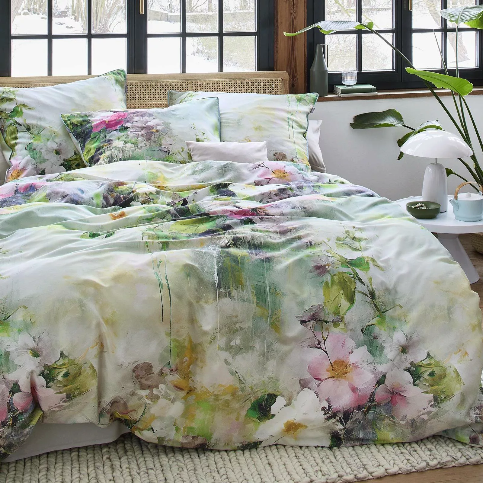 Irisette Mako Satin Bettwäsche Tokio 8572-30 Blumen Aquarell 135x200 günstig online kaufen