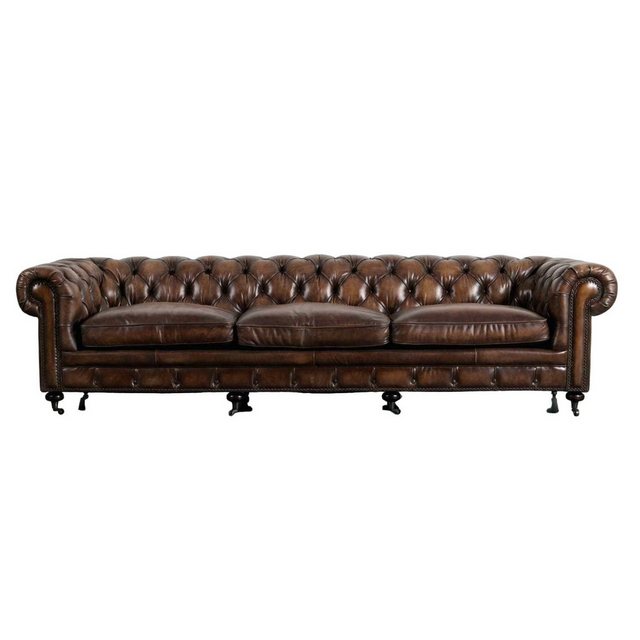 JVmoebel 4-Sitzer Edle Luxus Chesterfield Couch Polster Sofa Ledersofa 4 Si günstig online kaufen