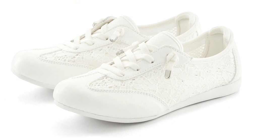 LASCANA Sneaker "Freizeitschuh, Halbschuh mit modischen Spitzendetails", zu günstig online kaufen