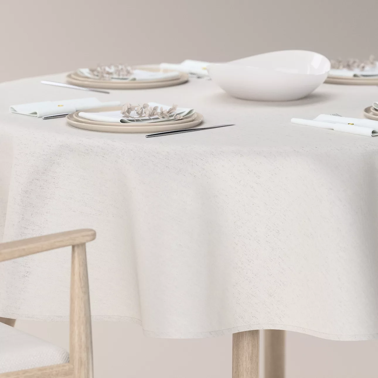 Runde Tischdecke, beige, Scotti (144-50) günstig online kaufen