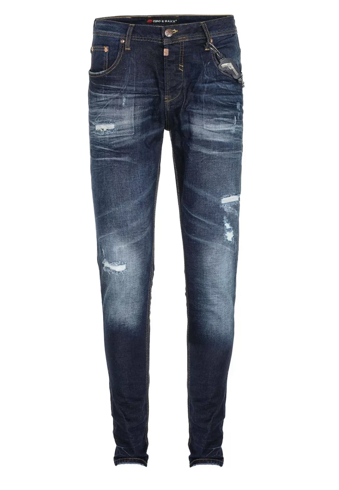 Cipo & Baxx Slim-fit-Jeans "Jeans", im Used-Look, CD-392 günstig online kaufen