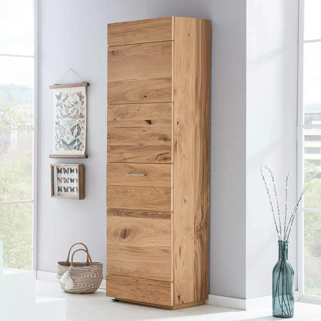 Dielenkleiderschrank mit Eiche Massivholz Front modernem Design günstig online kaufen