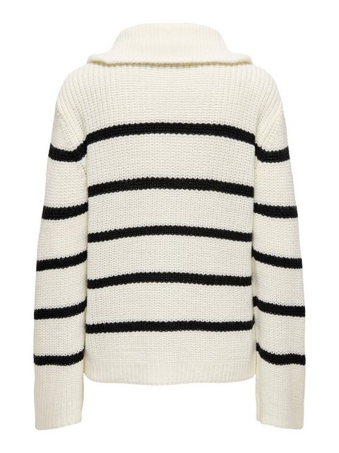 JACQUELINE de YONG Strickpullover Gestreifter Troyer Strickpullover Langarm günstig online kaufen