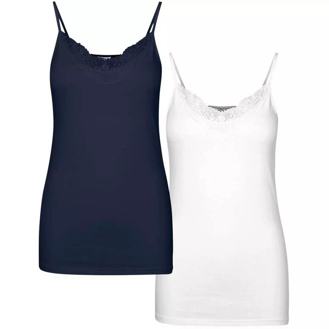 Vero Moda Inge Lace 2 Units Ärmelloses T-shirt XS Navy Blazer / Pack Bright günstig online kaufen