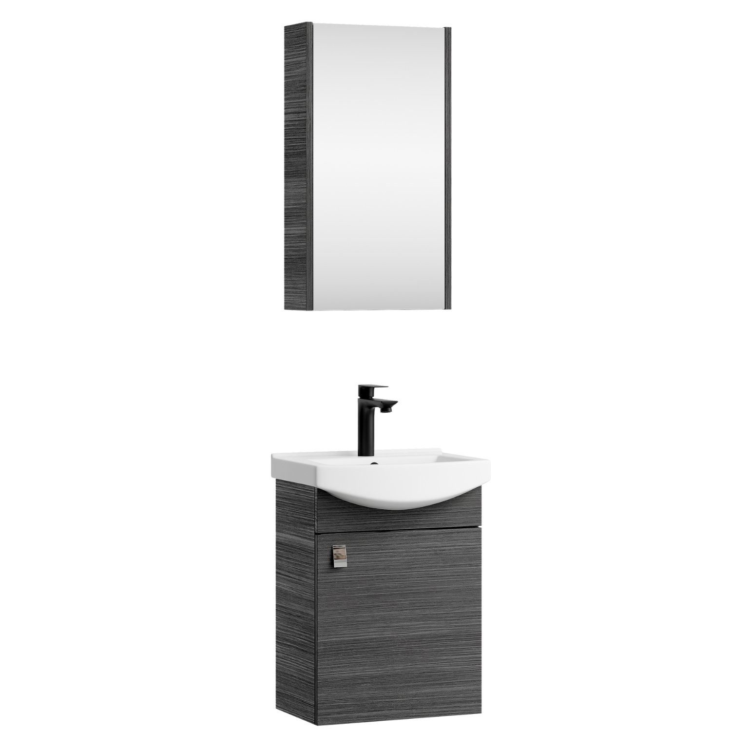 Planetmöbel Badmöbel-Set Badmöbel-Set mit Spiegelschrank 45cm günstig online kaufen
