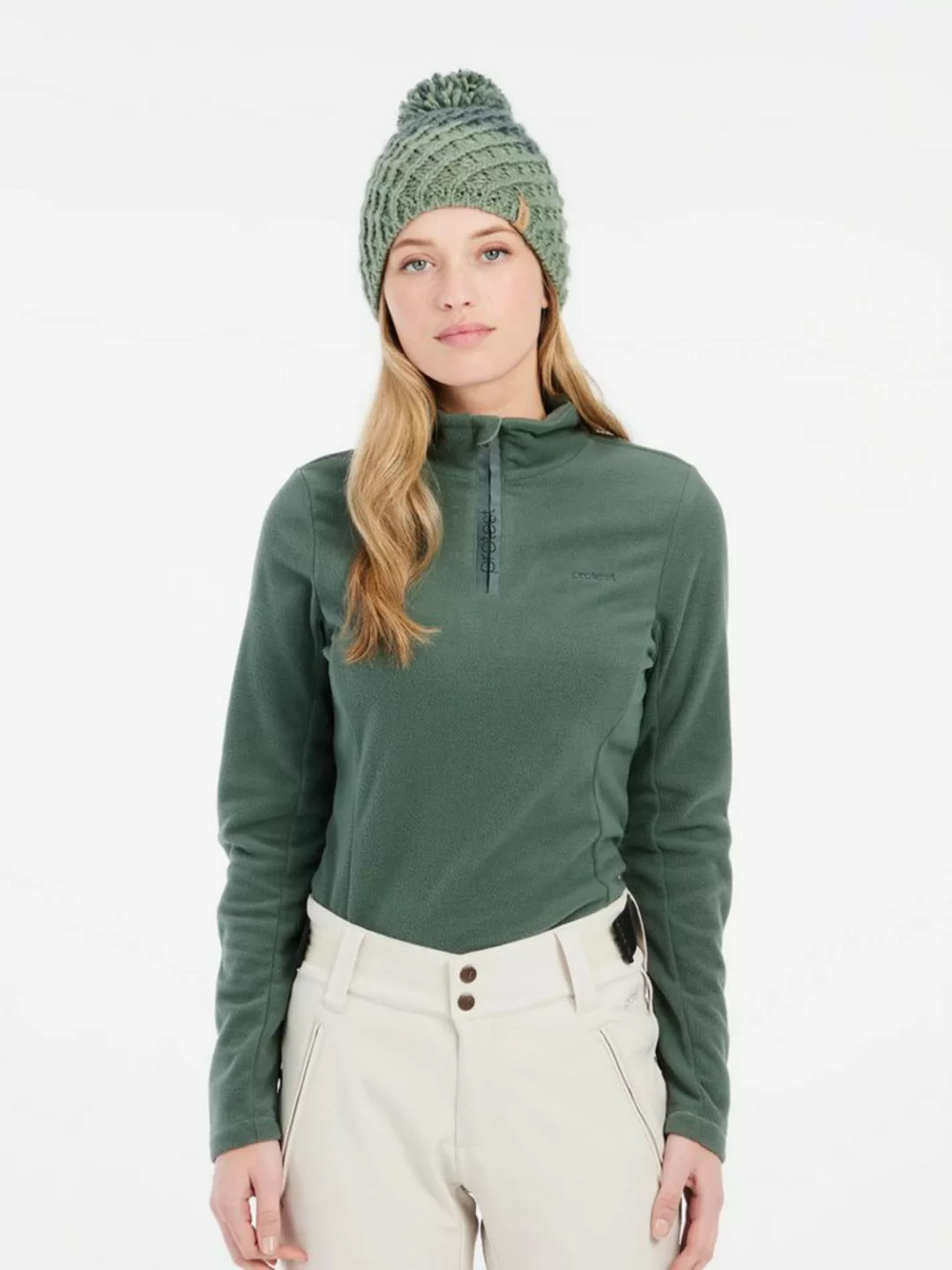 Protest Rollkragenpullover MUTEZ 1/4 zip top Evergreen günstig online kaufen