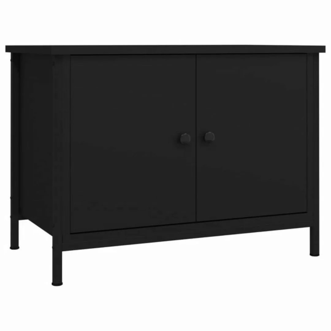 furnicato TV-Schrank mit Türen Schwarz 60x35x45 cm Holzwerkstoff (1-St) günstig online kaufen