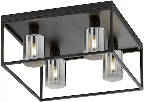 Deckenlampe Iska mit Rahmen, vierflammig günstig online kaufen