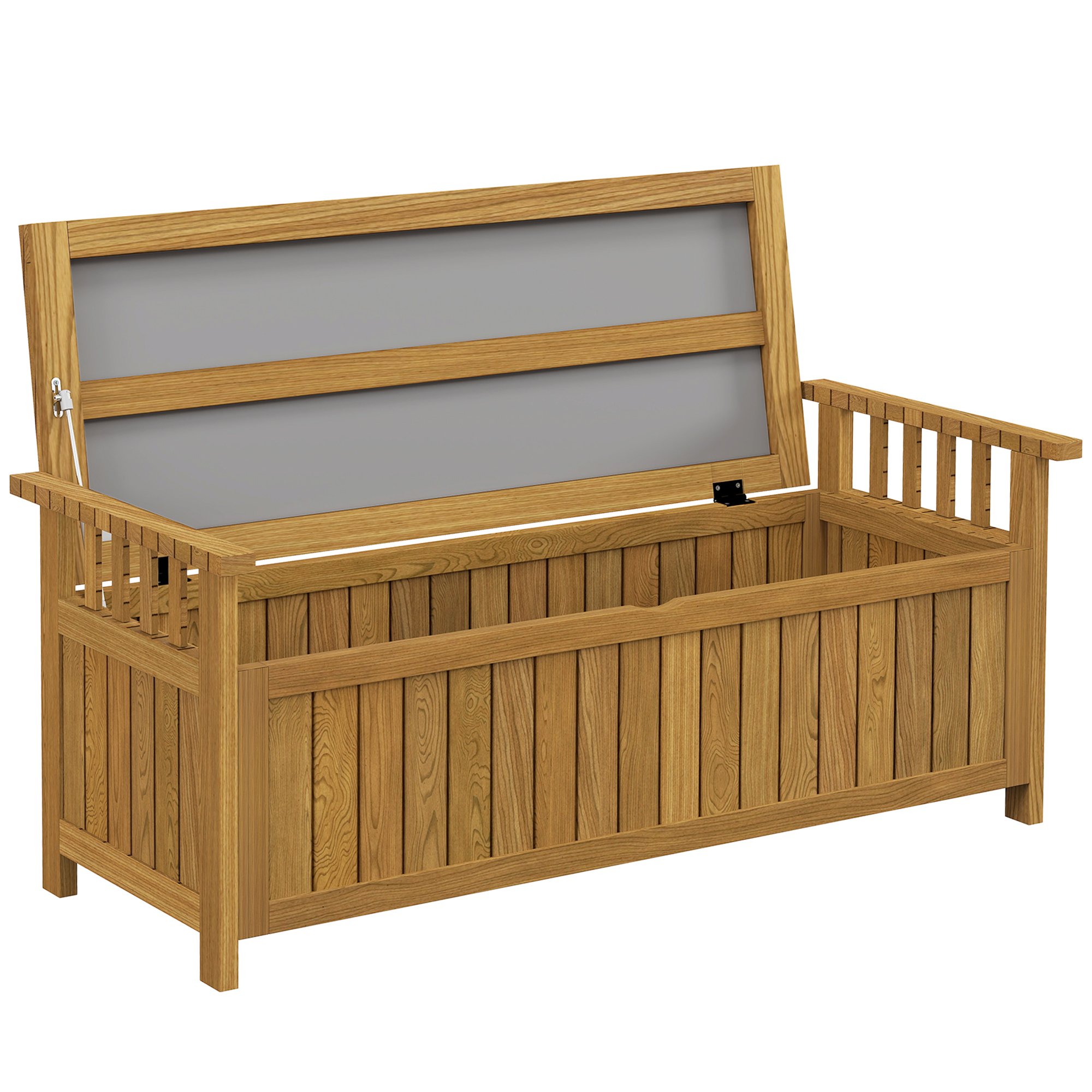 Outsunny Gartenbank aus Holz für 2 Personen mit 186L Stauraum, Außenbank mi günstig online kaufen