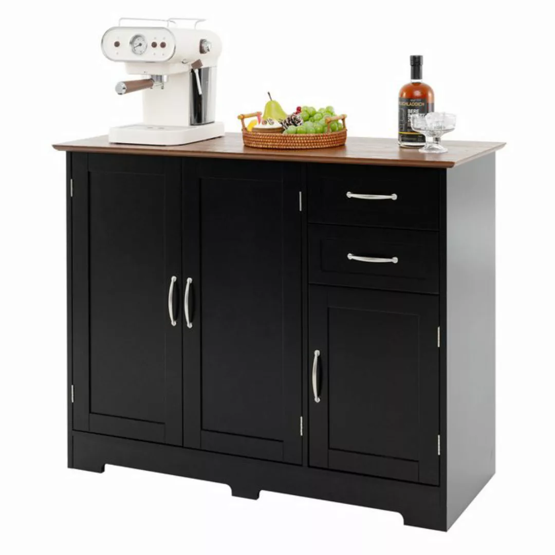 COSTWAY Küchenbuffet mit Arbeitsplatte, Schublade&Tür, Küchenschrank 100×40 günstig online kaufen