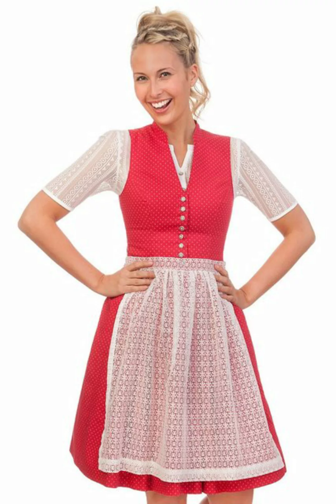 MarJo Dirndl Midi Dirndl 2tlg. - SELESTA - rot günstig online kaufen