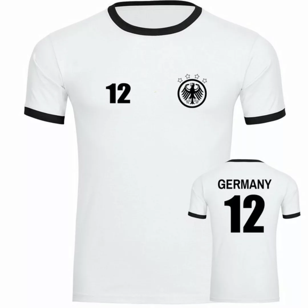 multifanshop T-Shirt Kontrast Germany - Adler Retro Trikot 12 - Männer günstig online kaufen