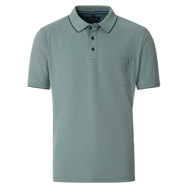 CASAMODA Poloshirt CasaModa Poloshirt XXL agavengrün melange Brusttasche günstig online kaufen