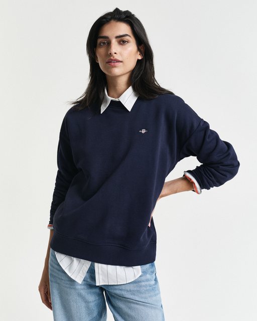 Gant Sweatshirt SHIELD C-NECK SWEAT Grafische GANT-Stickerei auf der Brust günstig online kaufen