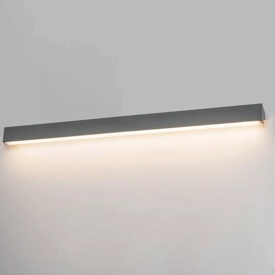 LED Wand- und Deckenleuchte L-Line in Dunkelgrau 18,5W 1650lm IP44 günstig online kaufen
