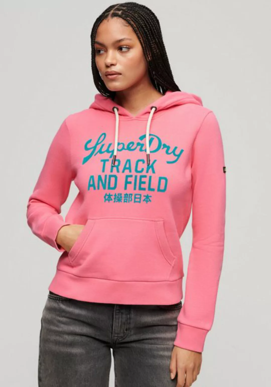 Superdry Kapuzensweatshirt VARSITY FLOCKED GRAPHIC HOODIE günstig online kaufen