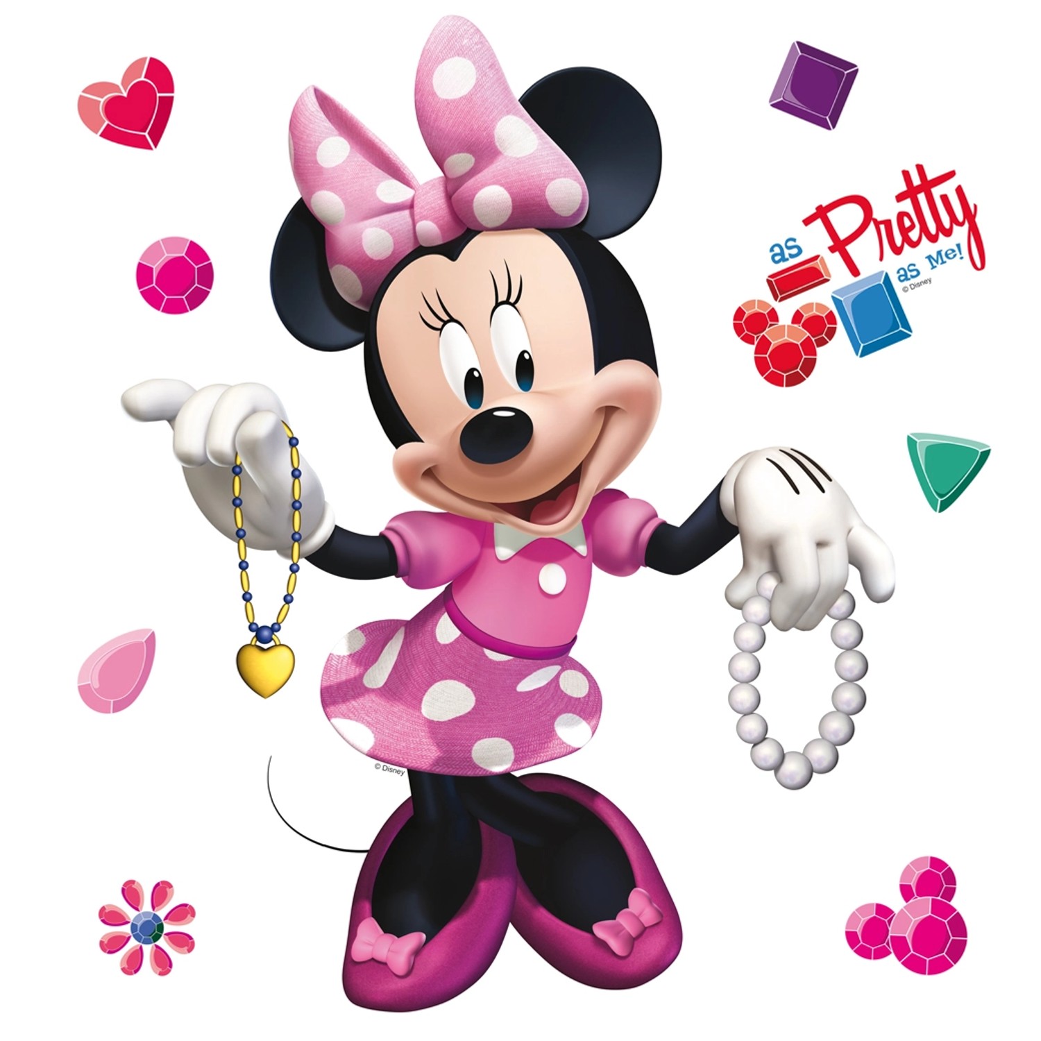 Disney Wandtattoo Minnie Maus Rosa 30 x 30 cm 600215 günstig online kaufen