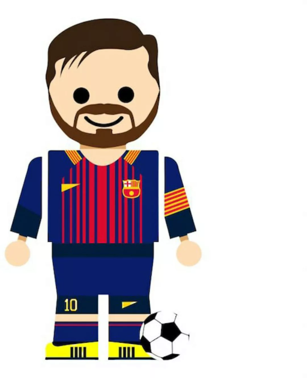 Wall-Art Wandtattoo "Spielfigur Fussball Messi", (1 St.) günstig online kaufen