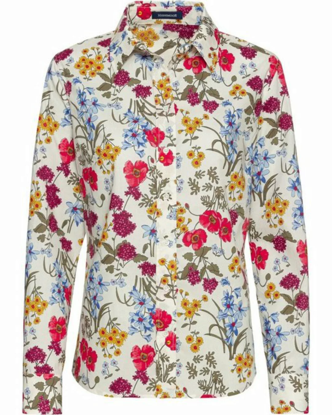 Highmoor Hemdbluse Hemdbluse mit floralem Allover günstig online kaufen