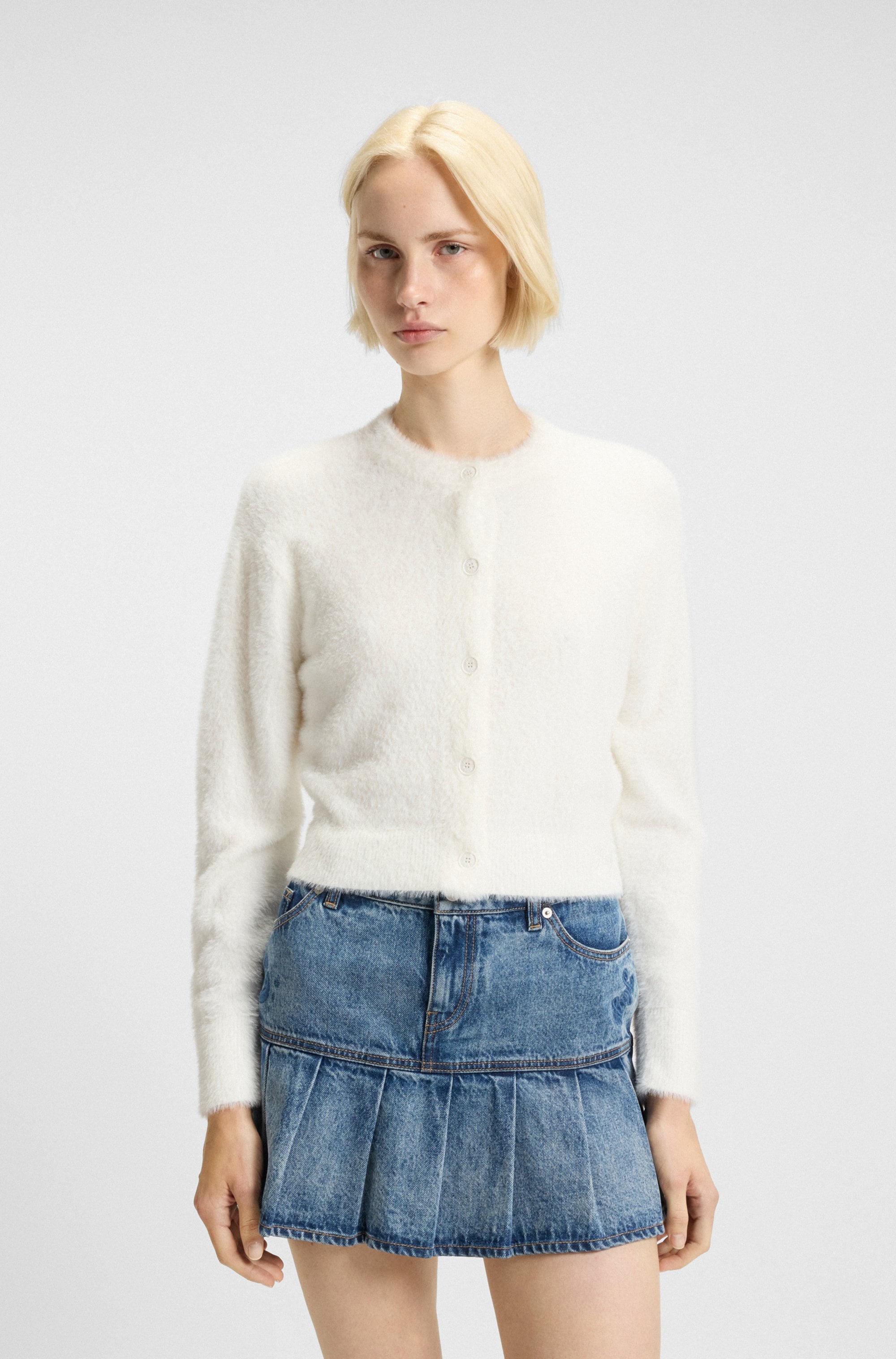 HUGO Blue Cardigan "Sfurry", im Relaxed Fit, geknöpft günstig online kaufen