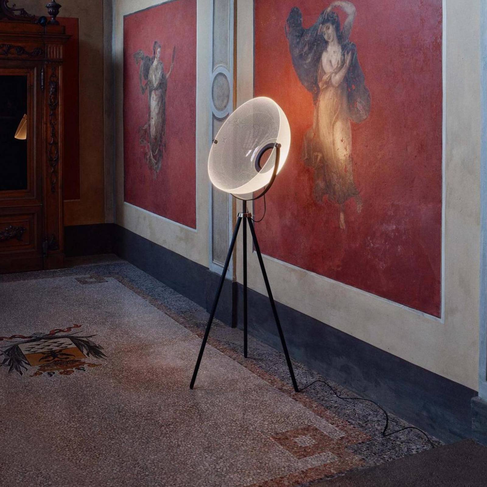 Stilnovo LED-Stehleuchte Demi Moon, schwarz, Höhe 196 cm günstig online kaufen