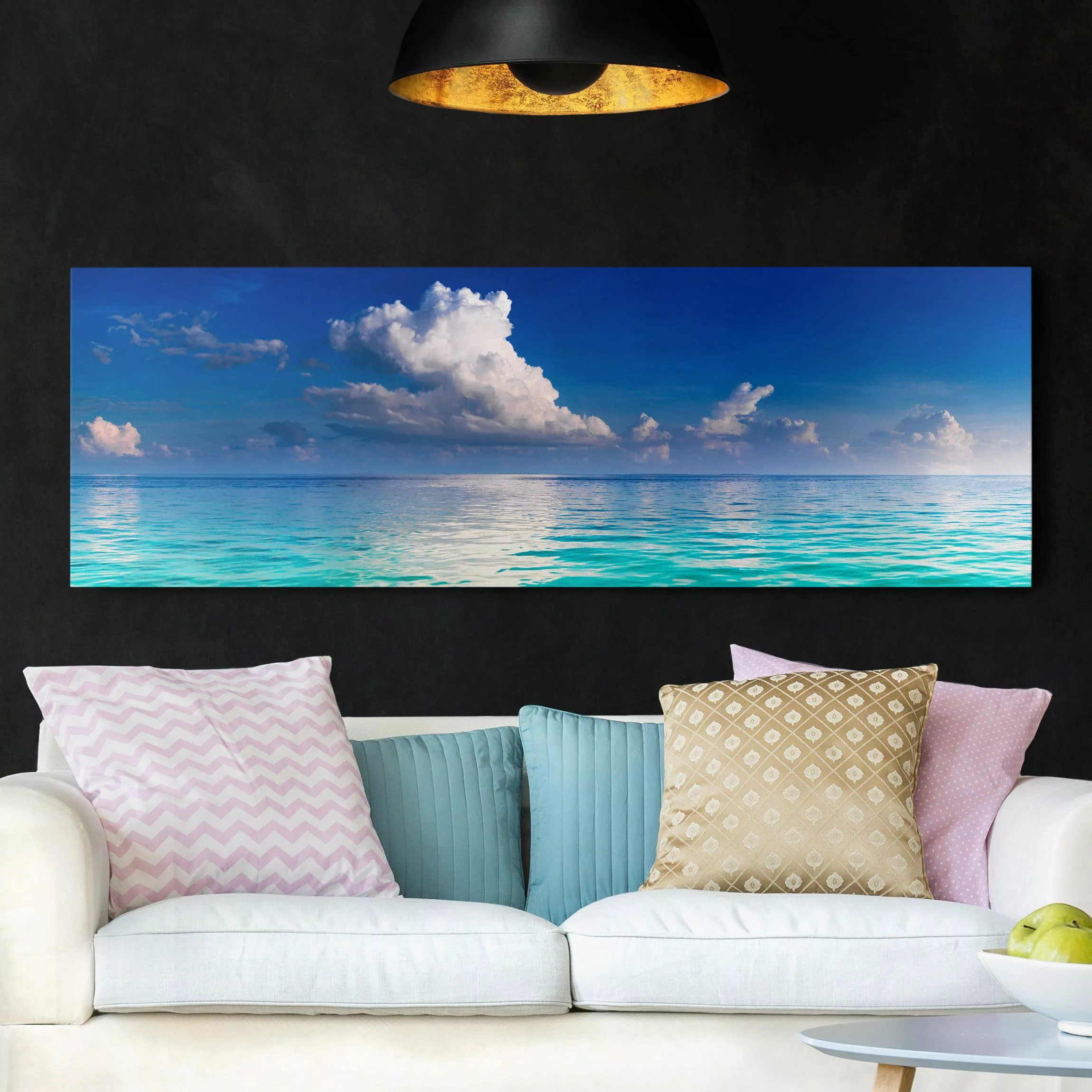 Leinwandbild Strand - Panorama Türkise Lagune günstig online kaufen