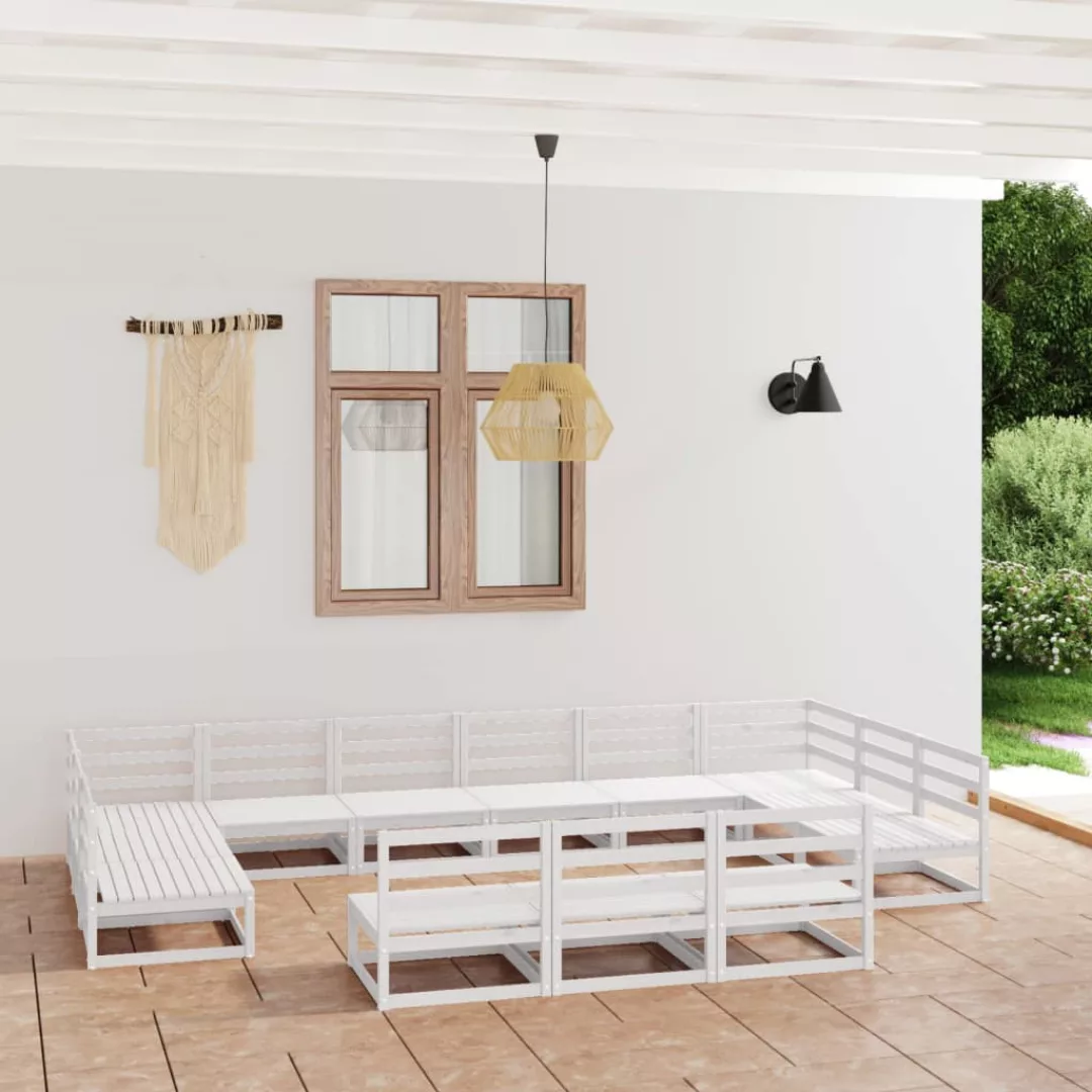 13-tlg. Garten-lounge-set Kiefer Massivholz günstig online kaufen