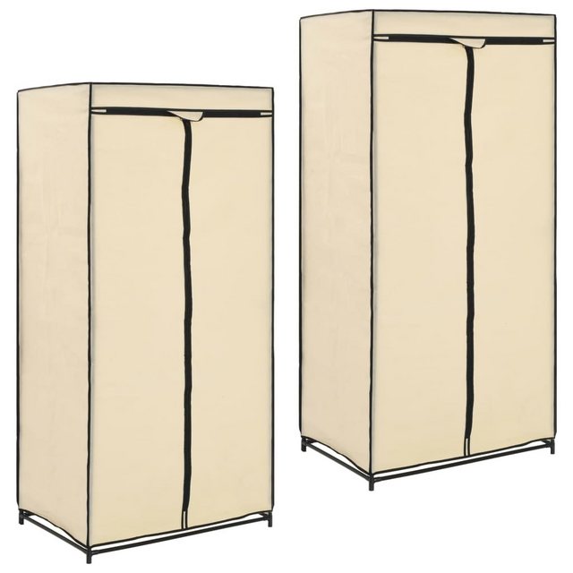 vidaXL Kleiderschrank Kleiderschränke Stoffschrank 2 Stk Creme 7550160 cm günstig online kaufen