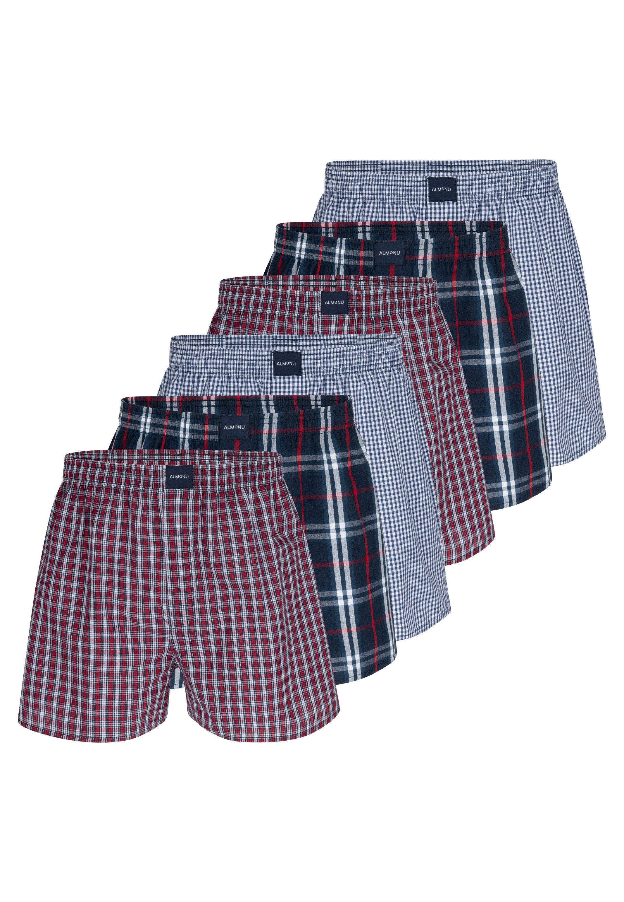 Almonu Boxershorts 6er Pack Web (Spar-Set, günstig online kaufen