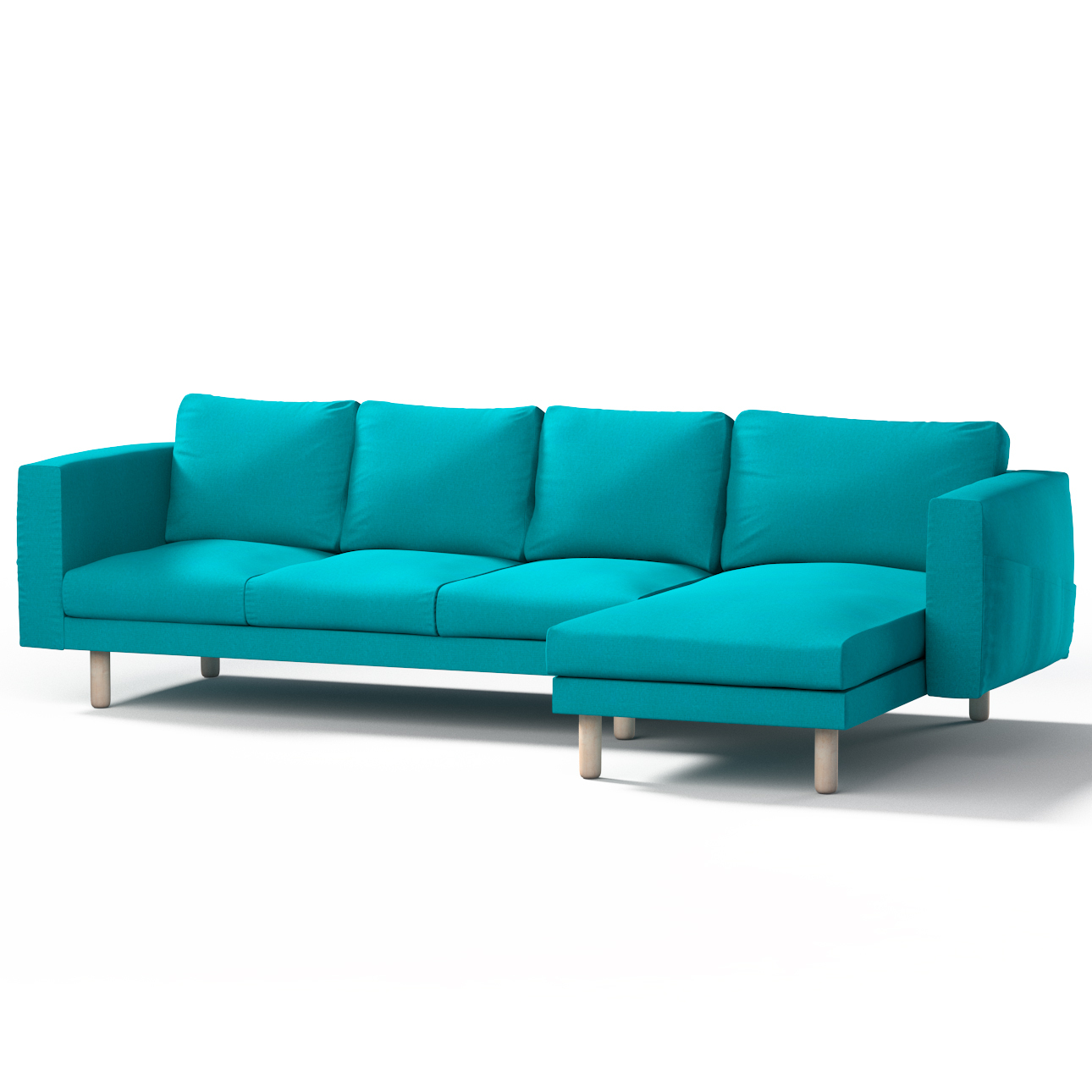 Bezug für Norsborg 4-Sitzer Sofa mit Recamiere, türkis, Norsborg Bezug für günstig online kaufen