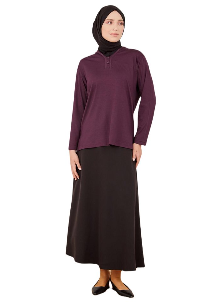 ARMİNE Longshirt Armine Top Damen, Premium Gekämmte Baumwolle, Schmucklos L günstig online kaufen