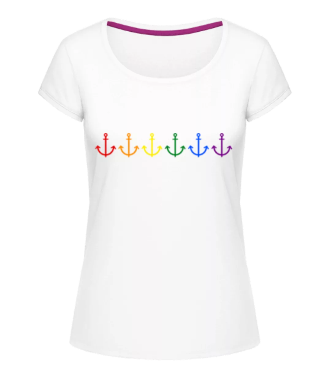 LGBTQ Anker · Frauen T-Shirt U-Ausschnitt günstig online kaufen
