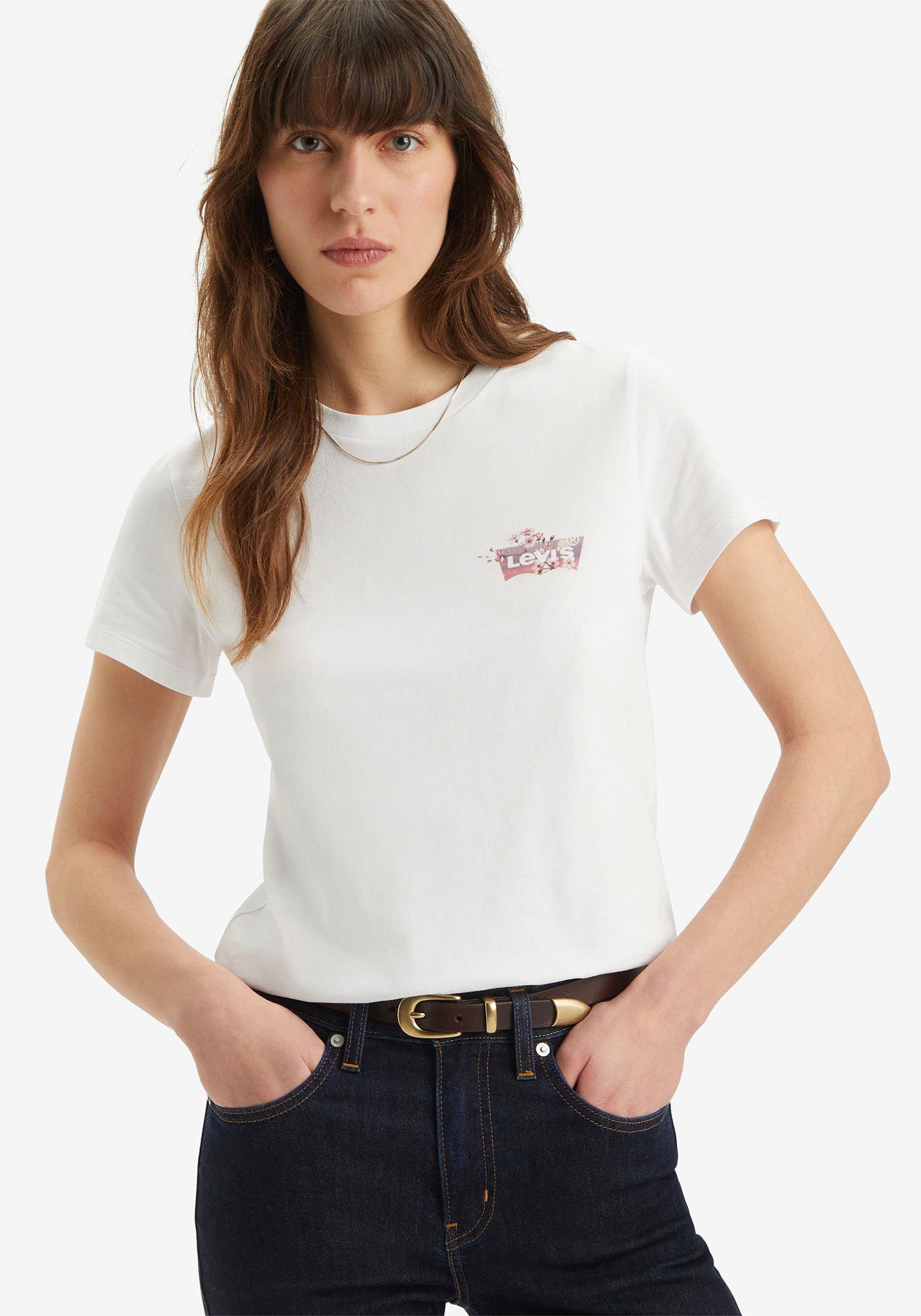 Levis T-Shirt "THE PERFECT TEE", mit floralem Batwing-Logoprint günstig online kaufen