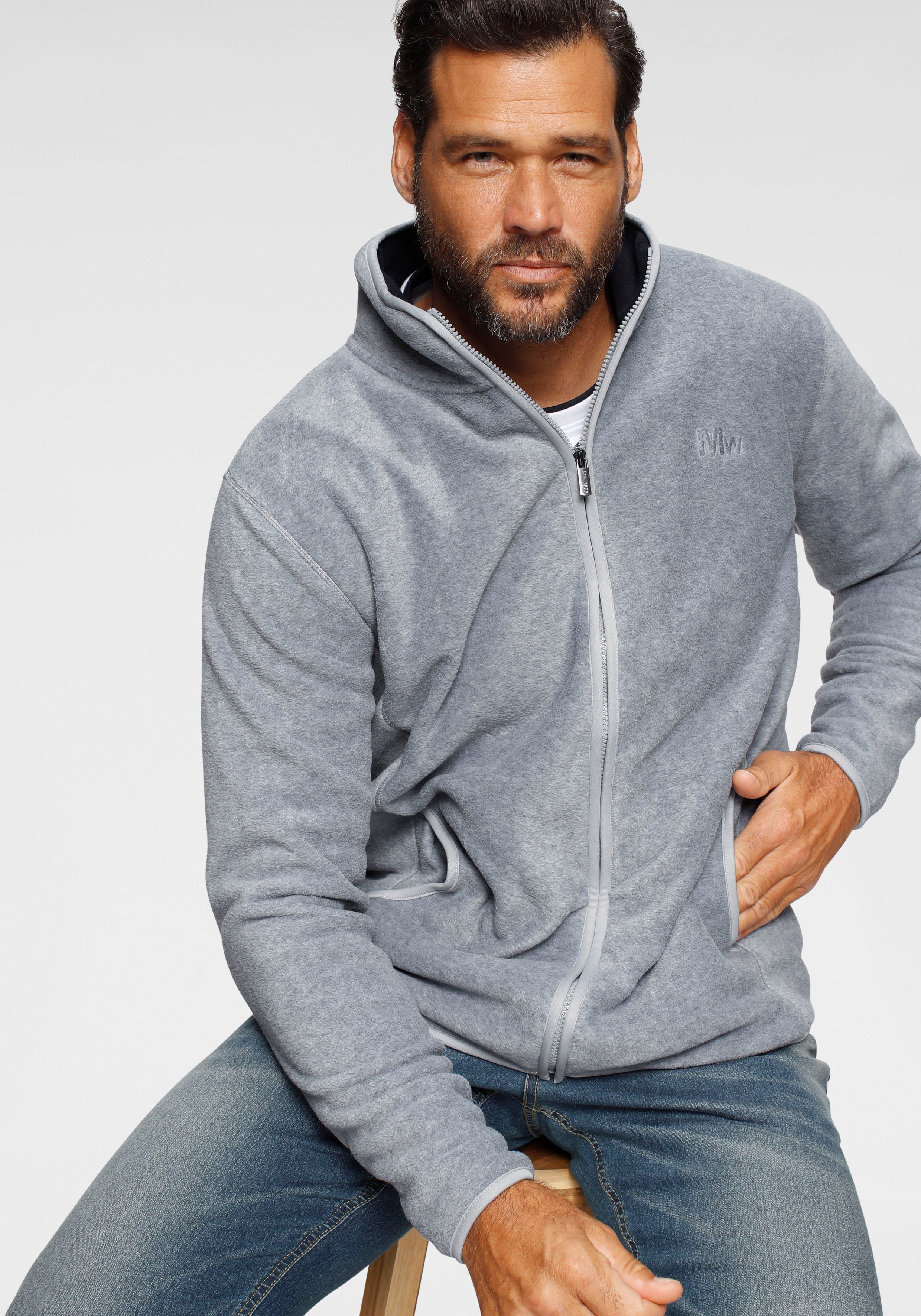 Mans World Fleecejacke, für die Übergangszeit, aus Fleece, casual Look, sch günstig online kaufen