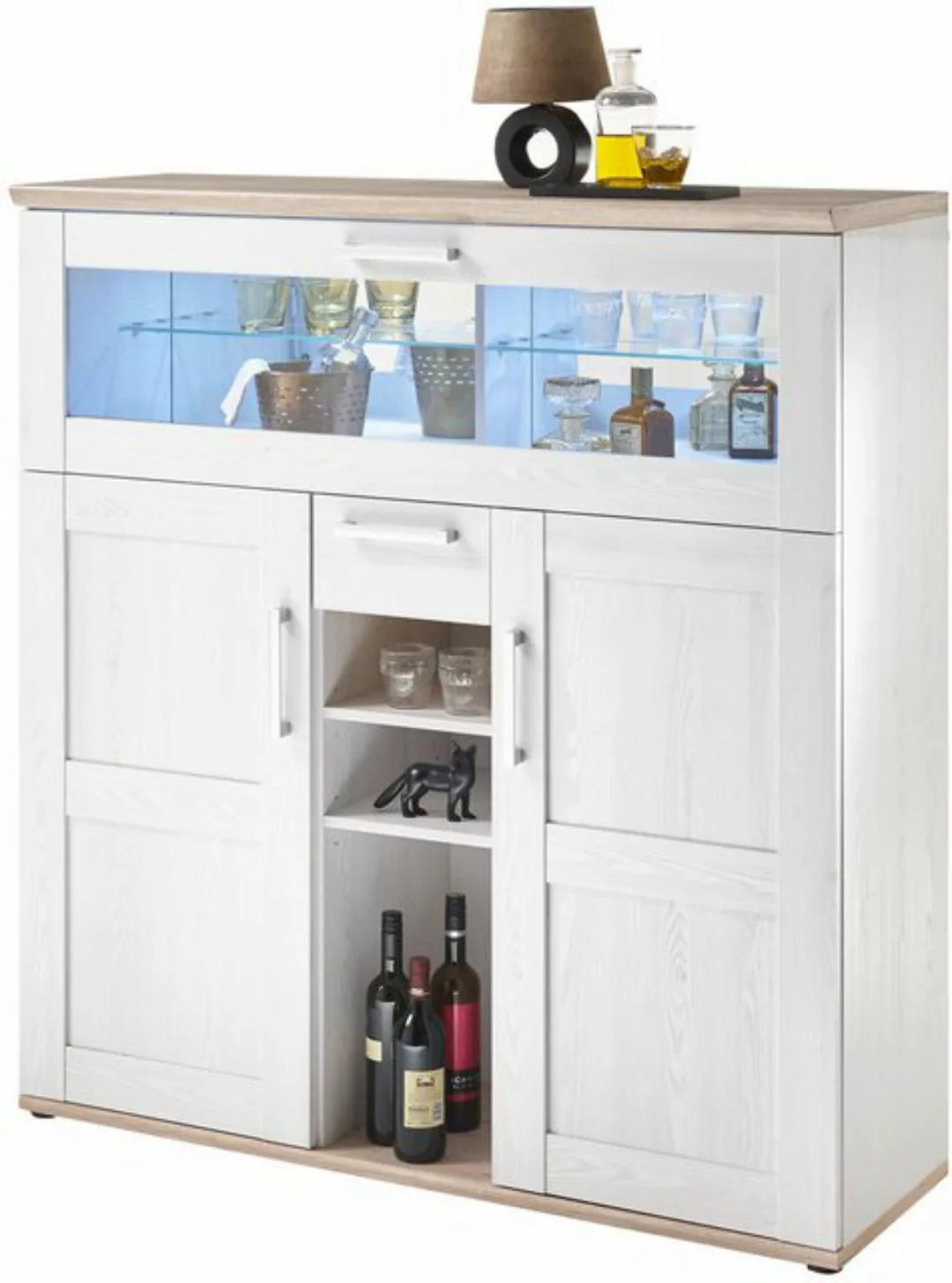 HBZ Barschrank Romance (1-St) im Landhausstil, Highboard mit Bar günstig online kaufen