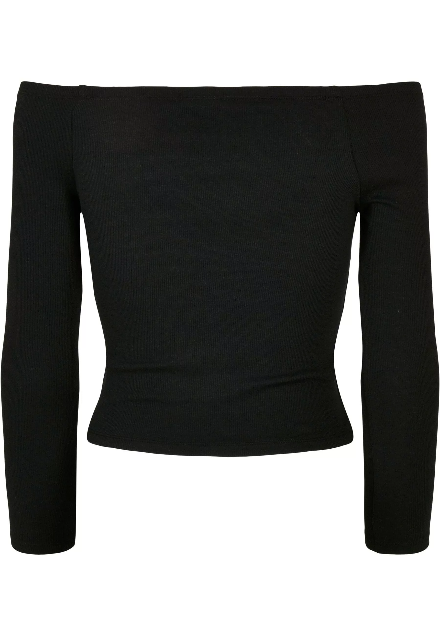 URBAN CLASSICS Langarmshirt "Urban Classics Damen Ladies Off Shoulder Rib L günstig online kaufen