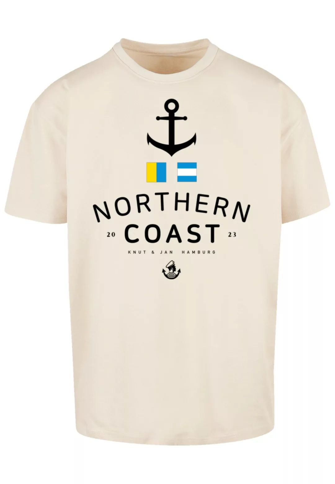 F4NT4STIC T-Shirt "Nordsee Nordic Coast Knut & Jan Hamburg", Print günstig online kaufen