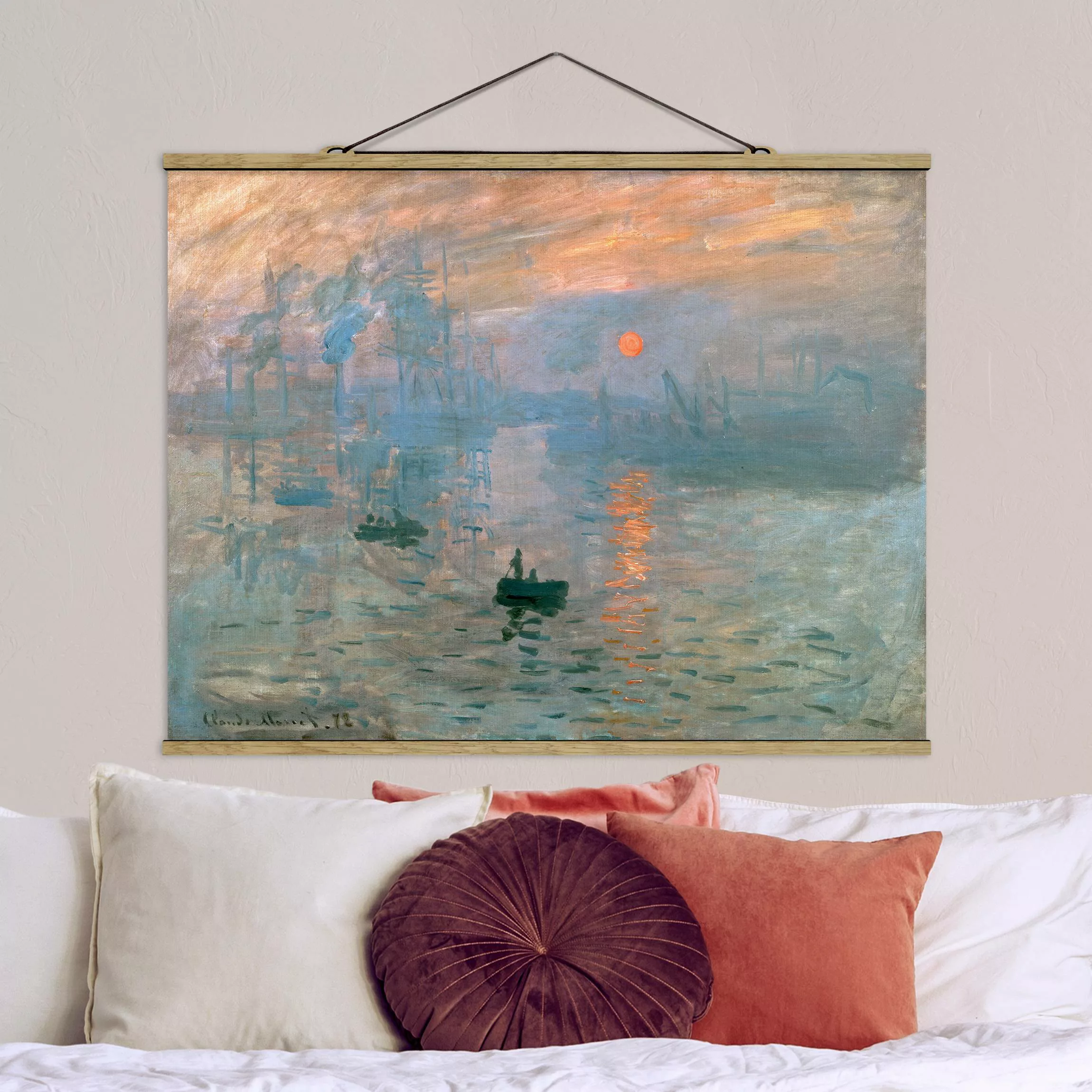 Stoffbild Kunstdruck mit Posterleisten - Querformat Claude Monet - Impressi günstig online kaufen