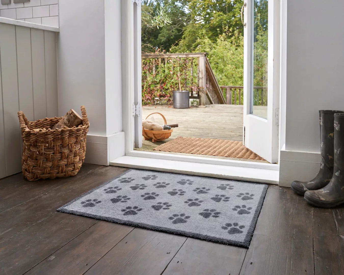 Turtle Mat Fußmatte »Paws Grey«, rechteckig, 9 mm Höhe günstig online kaufen