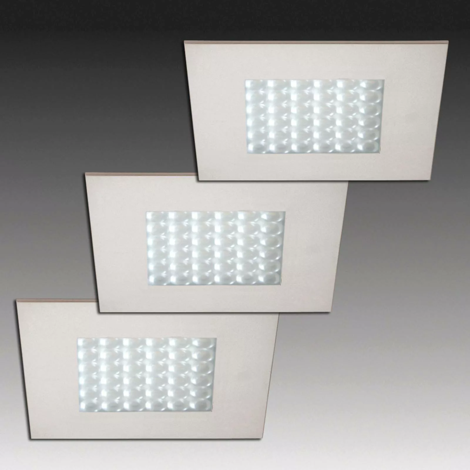 Q 68 LED-Einbaustrahler in Edelstahloptik, 3er-Set günstig online kaufen