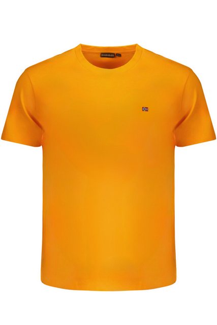 Napapijri T-Shirt Herren Kurzarm T-Shirt Orange aus Bio-Baumwolle mit günstig online kaufen