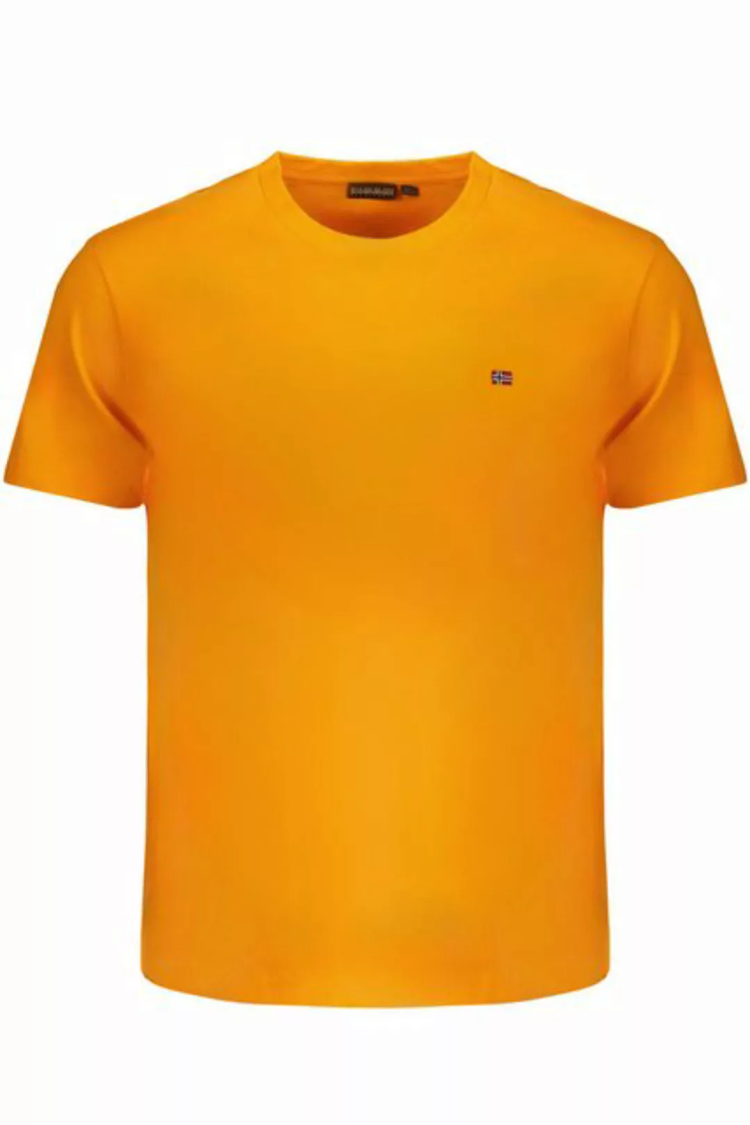 Napapijri T-Shirt Herren Kurzarm T-Shirt Orange aus Bio-Baumwolle mit günstig online kaufen