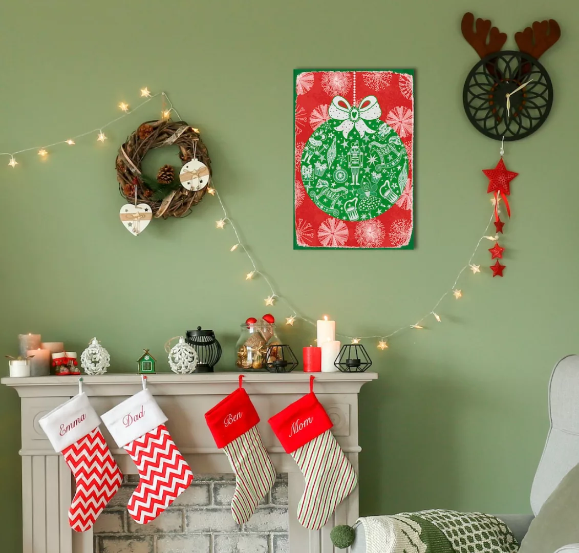 queence Metallbild "Christmas Ornament", (1 St.), Stahlschilder günstig online kaufen