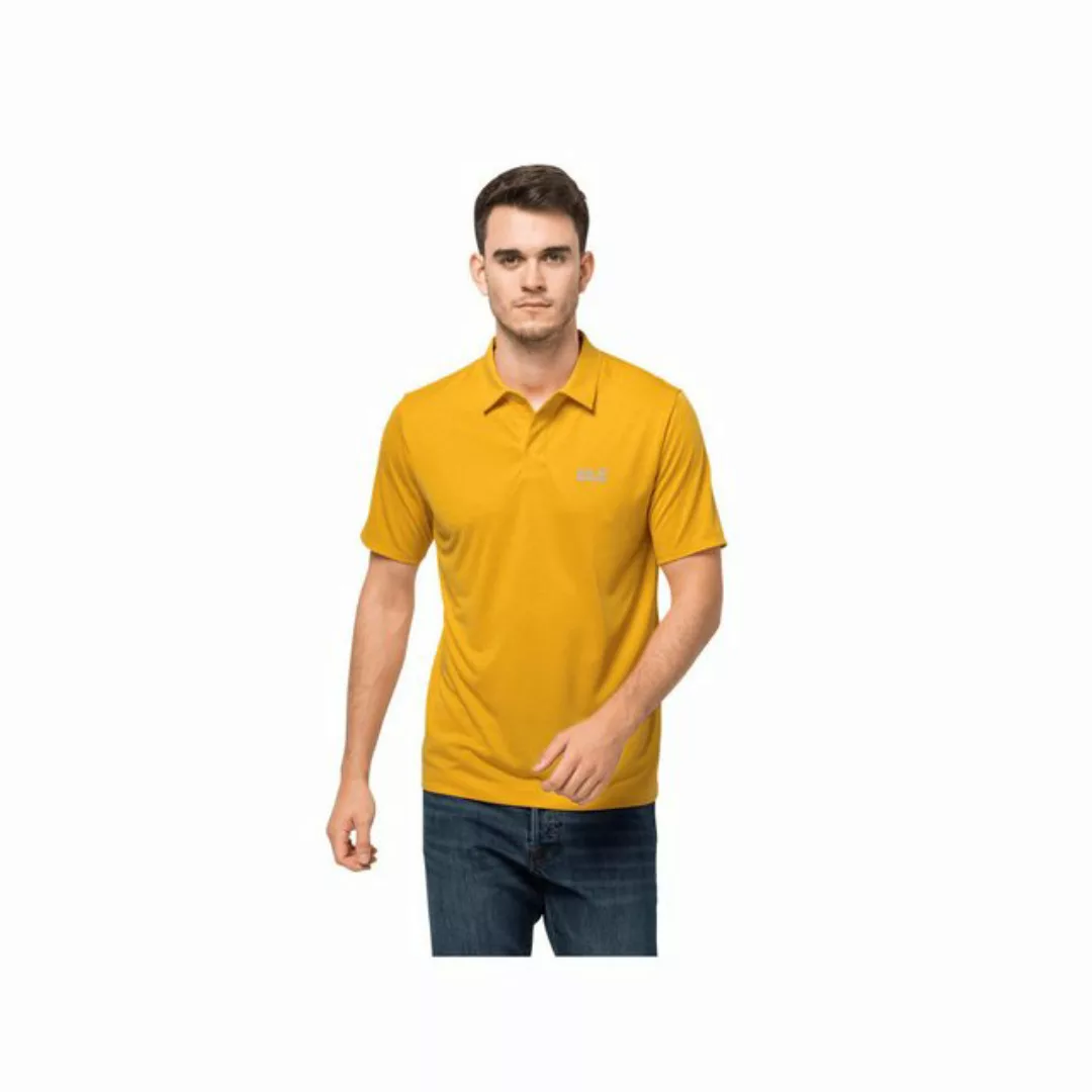 Jack Wolfskin Poloshirt gelb regular fit (1-tlg) günstig online kaufen