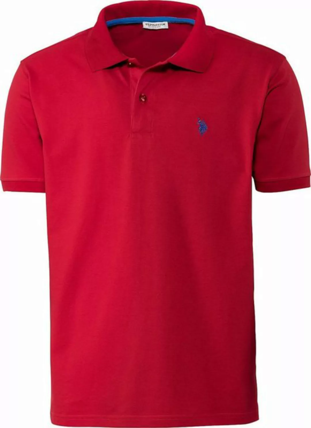 U.S. Polo Assn Poloshirt schöne Piqué-Struktur und Logo-Stick im Kontrastto günstig online kaufen