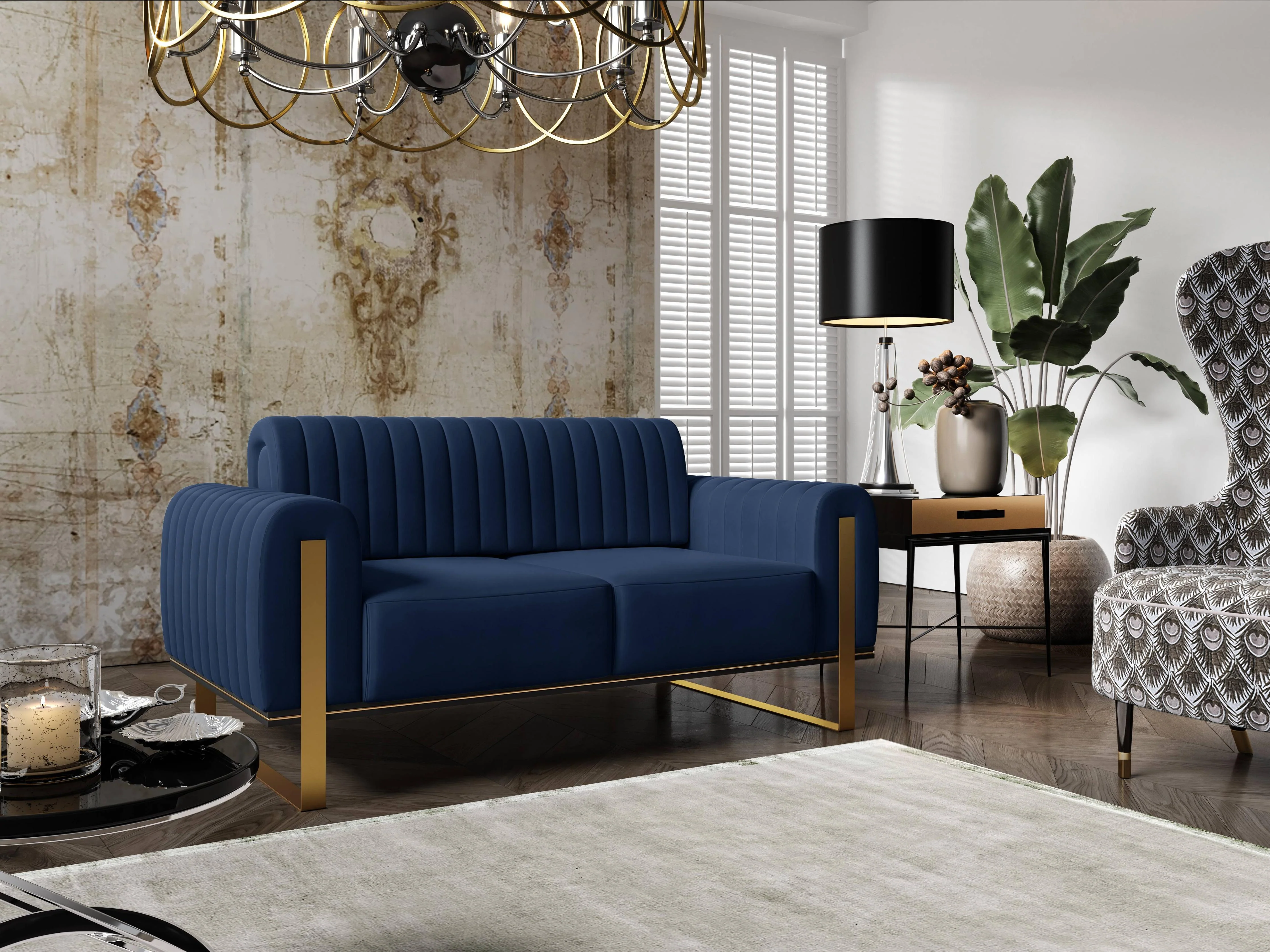 NADUVI Collection | 2-Sitzer-Sofa Nouveau-Samt günstig online kaufen