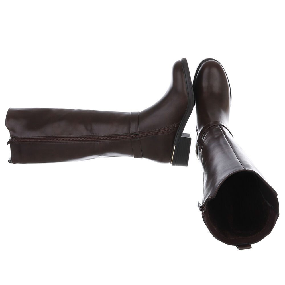 Ital-Design Elegante Damen-Stiefel mit elastischen Einsätzen günstig online kaufen
