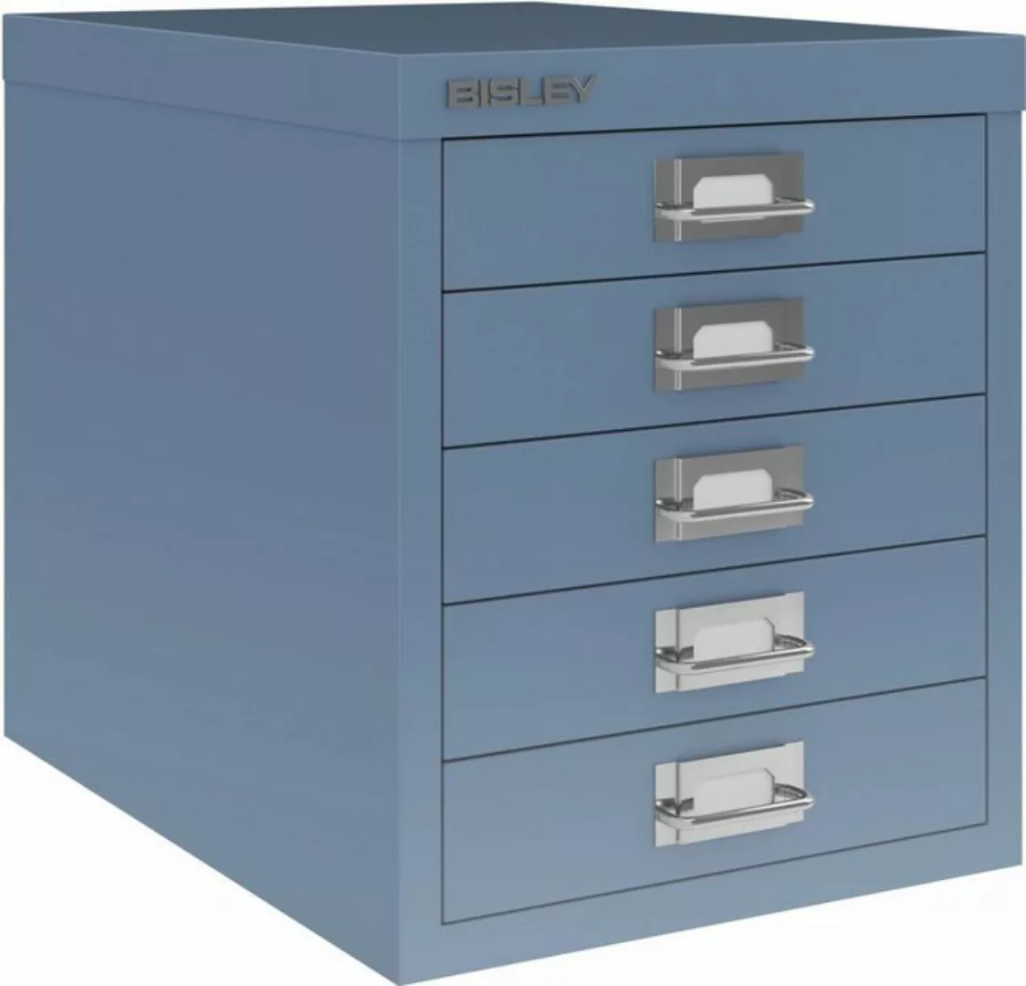 Bisley Aktenschrank Schubladenschrank Basis A4 5 Schübe Bisley Blau günstig online kaufen