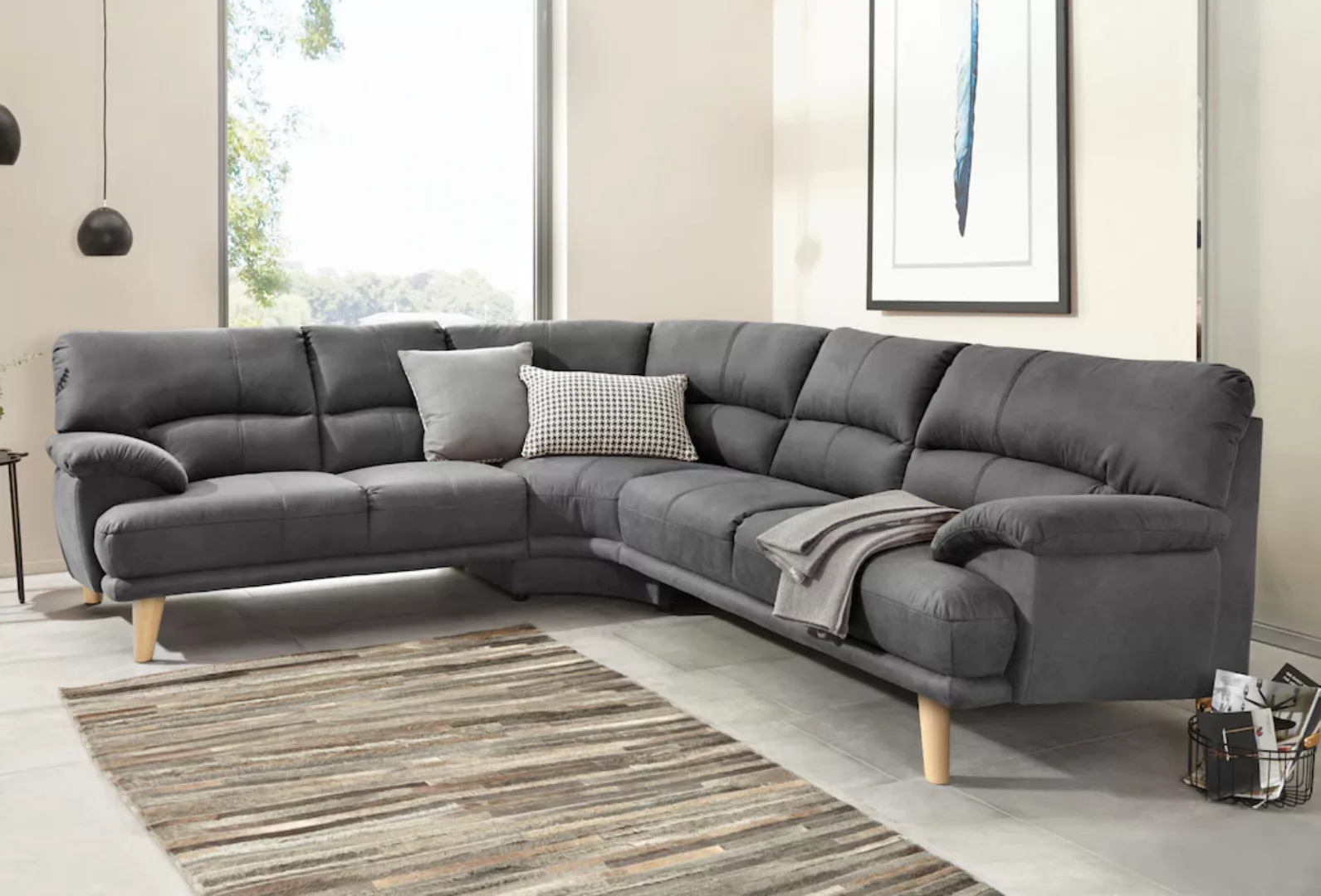 TRENDMANUFAKTUR Polsterecke "Cecilia, italienisches Designsprache, modern u günstig online kaufen