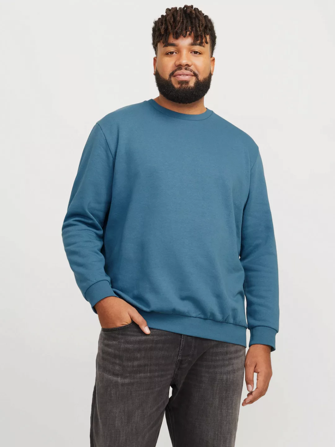 Jack & Jones PlusSize Sweatshirt "JJEBRADLEY SWEAT CREW NOOS PLS", mit Ripp günstig online kaufen